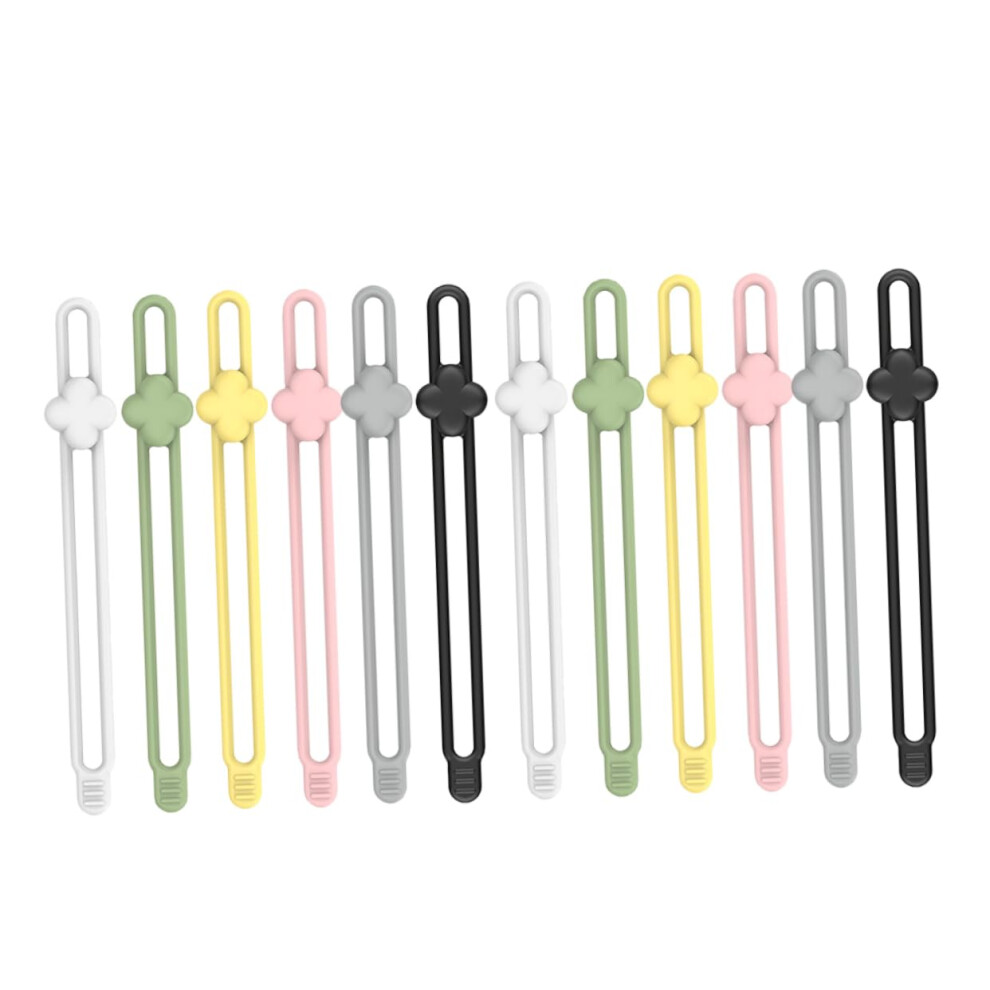 12 Pack Silicone Cable Ties Reusable Cord Organizers For Desk And Home Flexible Wire Management Straps 9330225821458