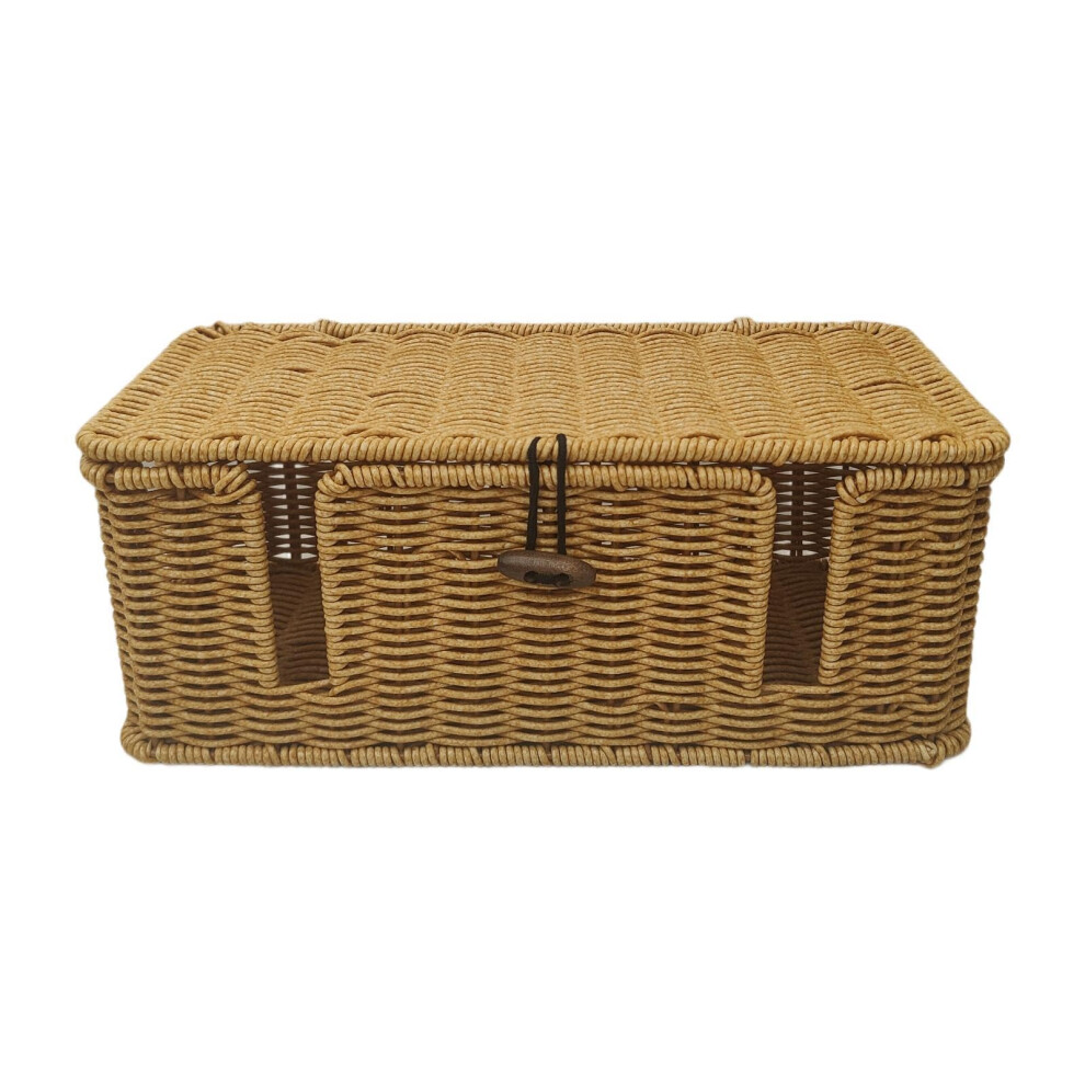 Cable Management Box 13Cm Height Cord Organizer With Open Slots For Neat Office Desk 9330225821496