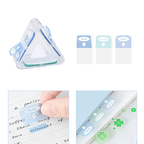 Clear Plastic Selves Adhesive Index Tabs Page Markers For-pink. 2