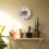 Retro Sunflower Wall Clock – Wooden, Silent, 30 cm 2