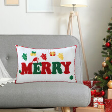 Fronha de Natal com Alfabeto para Decoração de Interiores