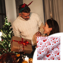 Heart Shape Printed Wrapping Paper 10 Sheets