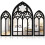 Black Arched Gothic Wall Mirror Set of 3 1