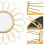 3-Piece Gold Mirror Set 12" Wall Decor 3