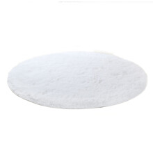Fluffy round white shag rug 48 inches
