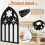 Arched Gothic Wall Mirror Set – White Wood & Acrylic 2