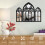 Black Arched Gothic Wall Mirror Set of 3 4