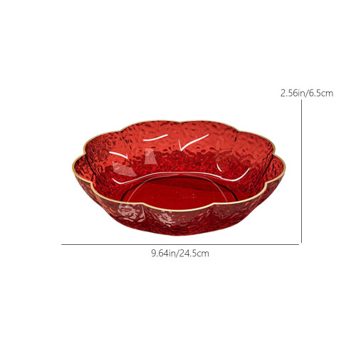 Clear flower-shaped fruit tray salad bowl 1 pc 2