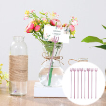 Klare plastikkortholdere til blomster – 100 stk., 31 cm