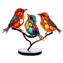 Klein vogeltje, glas-in-lood ornament, dierenfiguurtje