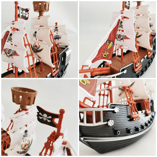 Piratgaleon legetøjsskib til børn, 26 cm 2