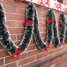 Kerstslinger van plastic, gedraaid, decoratie, 3 meter