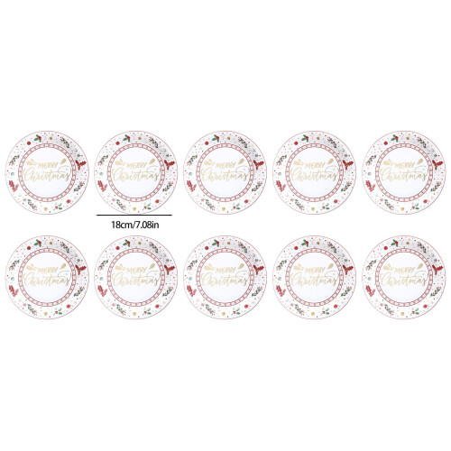 Christmas Paper Plates 7 Inch Round 10 Pack 2