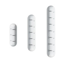 White Silicone Cable Organizer Set 3pcs for Desk – Durable Cable Management Clips for Easy Tangle Prevention