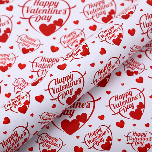 Hjertetrykt gavepapir til Valentinsdag 1