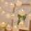 Schelpvormige lichtslinger, warm wit, 3 meter, 20 LED's, 8 standen 5