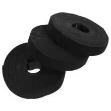 3 Rolls Cable Management Straps Reusable Hook and Loop Cable Ties Adjustable Cord Organizer for Home Office