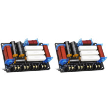 2X 3-Vägs Högtalardelare 1 Diskant 1 Bas 1 Mellanhögtalardelare Delningsfilter 600W 4Ohm/8Ohm för 8/10/12 Tums Högtalare