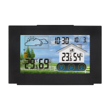 Digital Screen Meteorological Clock Weather Forecast Clock with Temperature Humidity Sensor for Indoor Outdoor