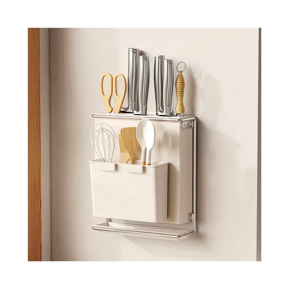 Kitchen Countertop Cutlery Holder Wall Mounted No Drill Chopstick Organizer Rack Kitchen Utensil Drain Storage Rack B 6033720338928