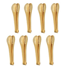 Small Stainless Steel Food Tongs Serving Tongs Outdoor Grill Tongs Suitable for Appetizers, Tea Parties, Desserts
