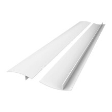 2X Silicone Stove Space Covers, Heat Resistant Oven Space Filler Seals Space Between Stovetop and Counter White