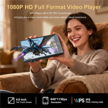 Android 9.0  MP3 MP4 Player 4" Touch Screen, ROM 16GB HiFi Lossless Music Player with Spotify,  Music