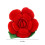 Rose Plush Pillow Red 30x30cm Short Plush 3