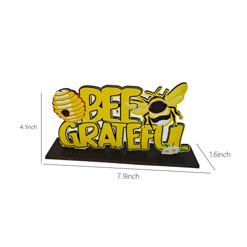 Décorations de table en bois sur le thème des abeilles (6 pièces) 2