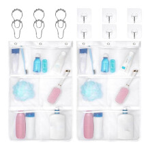 Portaoggetti da Doccia In Rete da Appendere, Organizer per Doccia Ad Asciugatura Rapida, Borsa Organizer da Bagno con 7 Tasche per Nave da Crociera,