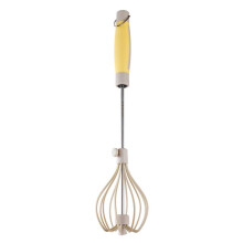 1pcs Stainless Steel Semi Automatic Whisk,Rotating Automatic Eggbeater, Hand Push Mixer Stirrer Tool Manual Egg Shaker