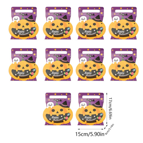 Halloween slikkarton lilla 17x15x8cm 10-pak 2