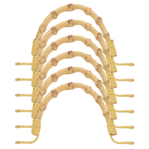 6Stk Teekannen Griff Ersatz Rattan Robust Hitzeresistent Gelb