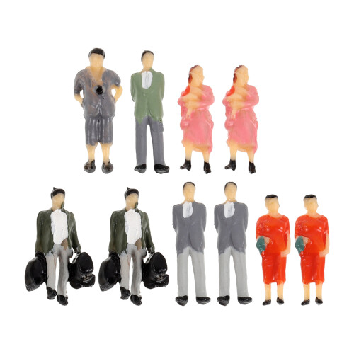 10Stk Zugfiguren Plastik Für Mini Landschaft