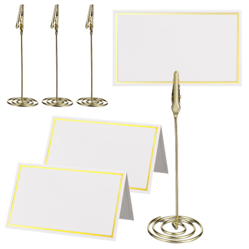 50Stk Metall- Sitzkarten Mit Bronziertem Für Hochzeitstisch 1