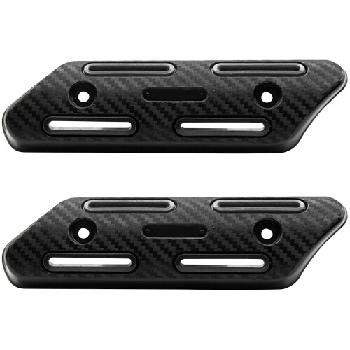 2Pcs Motorcycle Guard Black Plastic Heat Insulation Cover