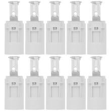 10Pcs Compact E14 Lamp Socket White Metal Base Vintage Lamp Holder