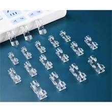 20Pcs Self Adhesive Cable Clips 11mm Extra Large Traceless Wire Organizer for Desk Car Home Office