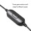 Auto-Rücksitz-USB-Luftventilator mit einstellbarer Geschwindigkeit und Schlauch (Schwarz/Rot) 3