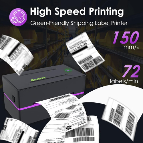 Thermische labelprinter, verzendlabelprinter, 4x6 direct thermische labelprinter, commerciële thermische labelmachine, compatibel met Windows en Mac. 2