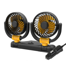 Car Foldable Cooling Fan Automobile Summer Temperature Reduction Fan, Model: Dual 12V Cigarette Lighter Energized