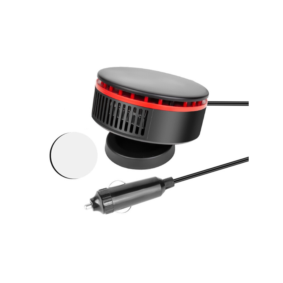 12V Car Heater: 360-Degree Adjustable, Dual-Mode (Hot/Cold) Windshield Defroster And Demister () Black/Red 6083684329784