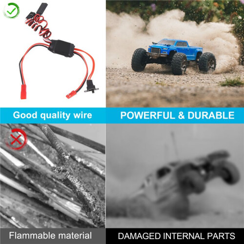 RC 30A  Brushed Electric Speed Controller ESC Brush Electronic Motor Speed Controller Dual Output,JST Plug 2