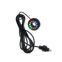 Adaptador de CA para fuente sumergible de 12 V con anillo de luz LED de 12 V para estanques y jardines.