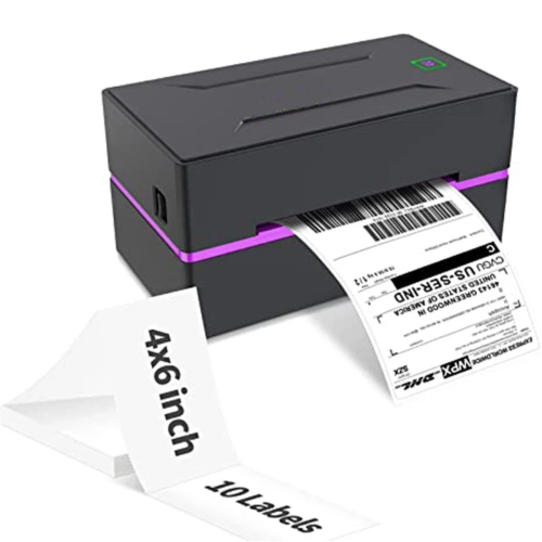 Thermische labelprinter, verzendlabelprinter, 4x6 direct thermische labelprinter, commerciële thermische labelmachine, compatibel met Windows en Mac.