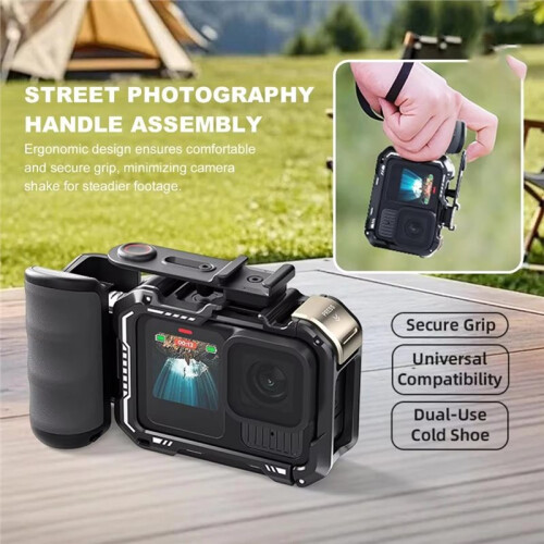 ABS Camera Grip with Shutter Button Extended Holder Mount Camera Grip Holder for  for Hero Series for  Action 1