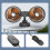 Large Suction Cup Vehicle-Mounted Double-Head Fan, Model: Cigarette Lighter with USB 2