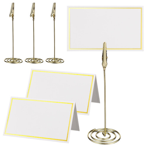 50Pcs Wedding Place Cards with Bronzing Frame Elegant Table Name Cards 1