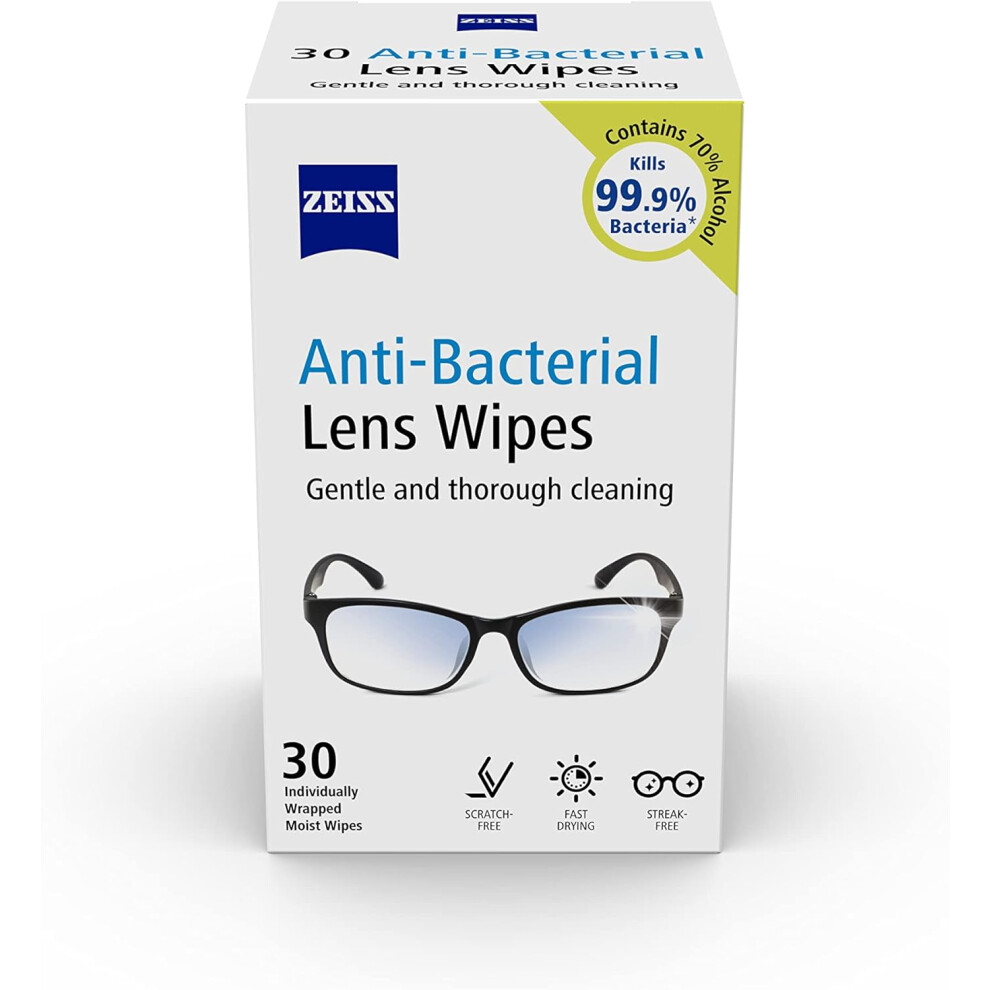 Zeiss Lens Cleaning Wipes, Alcohol Formula - 30 Count