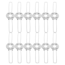 12Pcs Metal 2 Fork Lamp Clamp Silver for DIY Light Stand Home Use